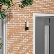 Lampada da Parete da Esterno  con Sensore Nero Acciaio Inossidabile IP44