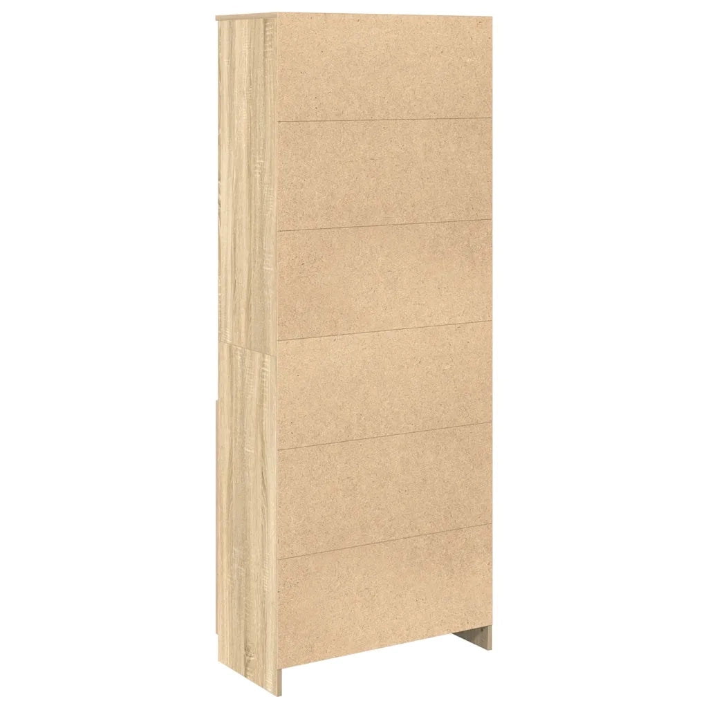 Credenza Rovere Sonoma 70x35x180 cm in Legno Multistrato
