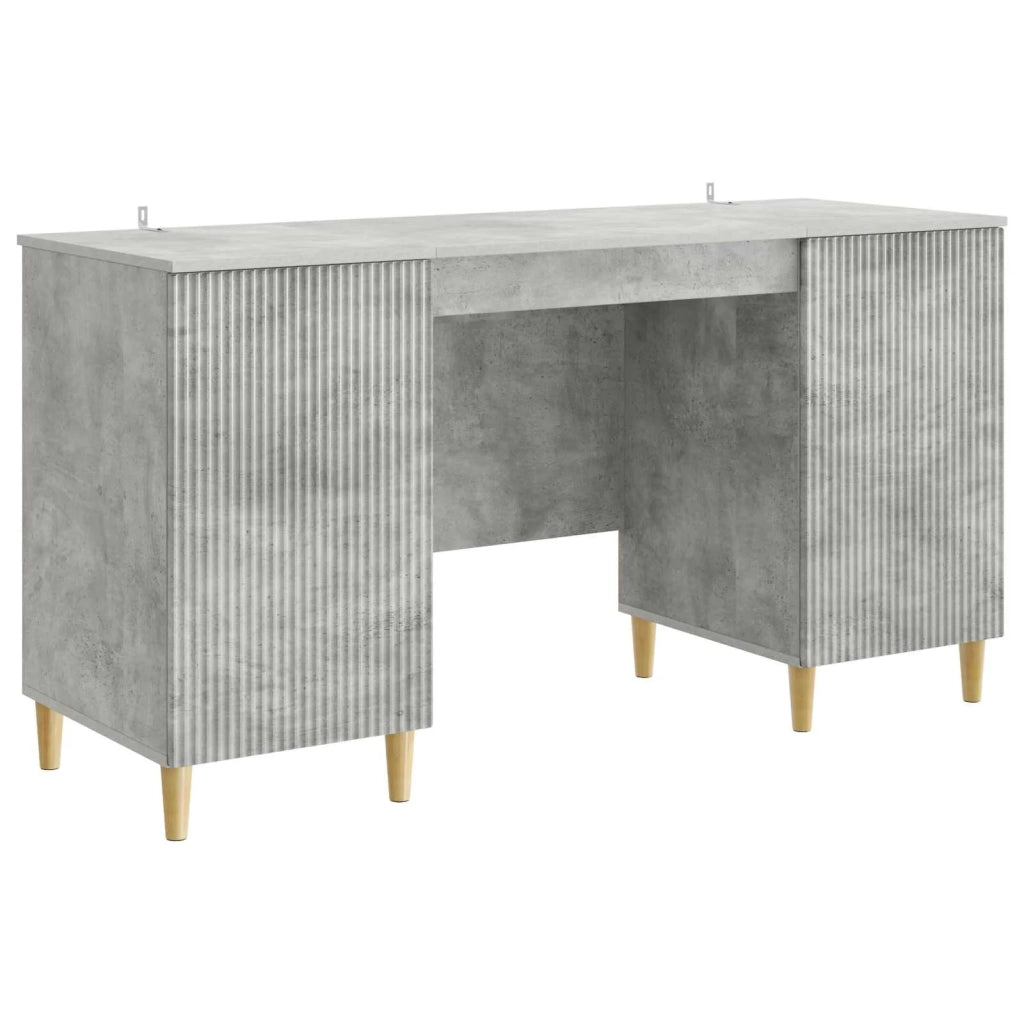 Scrivania con lo scaffale Grigio Cemento 142,5 x 50 x 75 cm 3414597