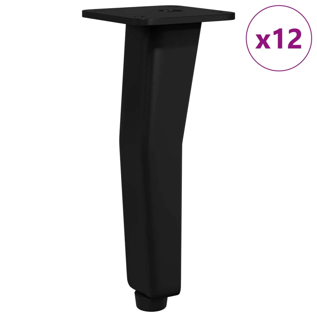 Piedi in piedi 12 pcs Nero 40 x 40 x 100 mm Ferro 864795