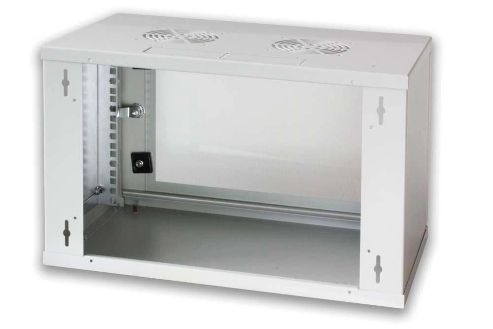 Armadio Rack 19'' a muro 10 unità prof. 400 Grigio Assemblato