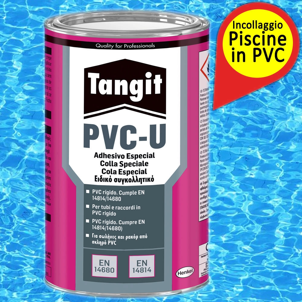 Adesivo per pvc piscine vasche idromassaggio trasparente incollaggio pvc grammi 500