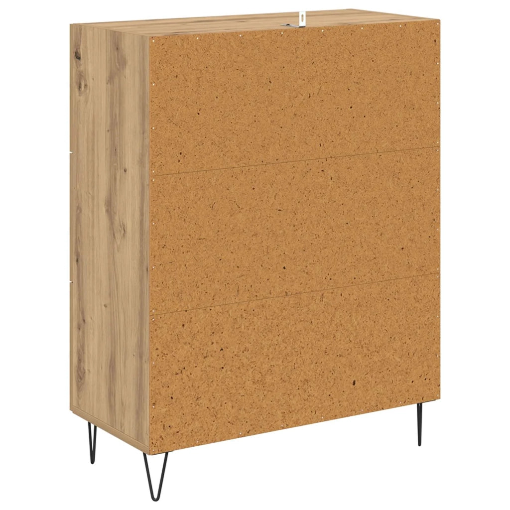 Credenza | Madia | Buffet da pranzo | Armadio da pranzo con cassetto Rovere artigianale 69,5 x 34 x 90 cm