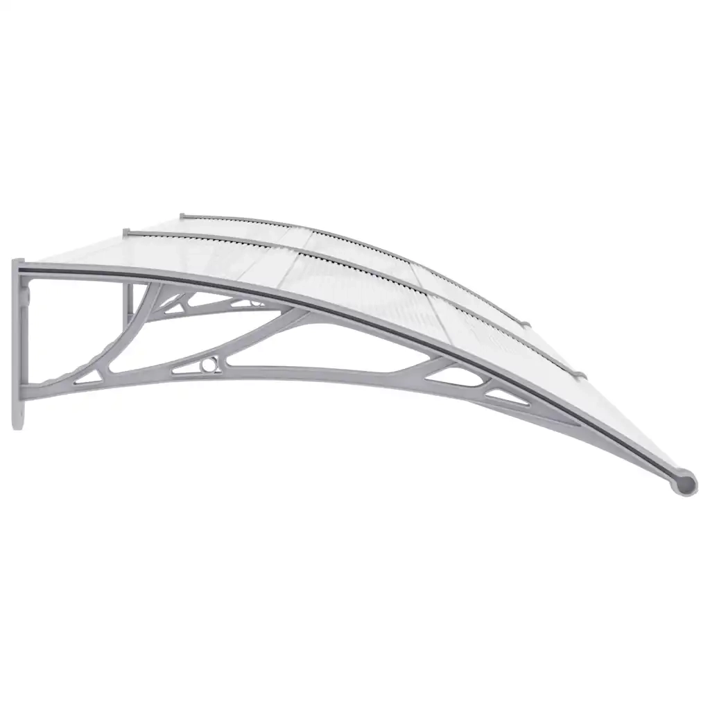 Pensilina per Porta Grigia e Trasparente 240x75 cm in PC CFW6826920