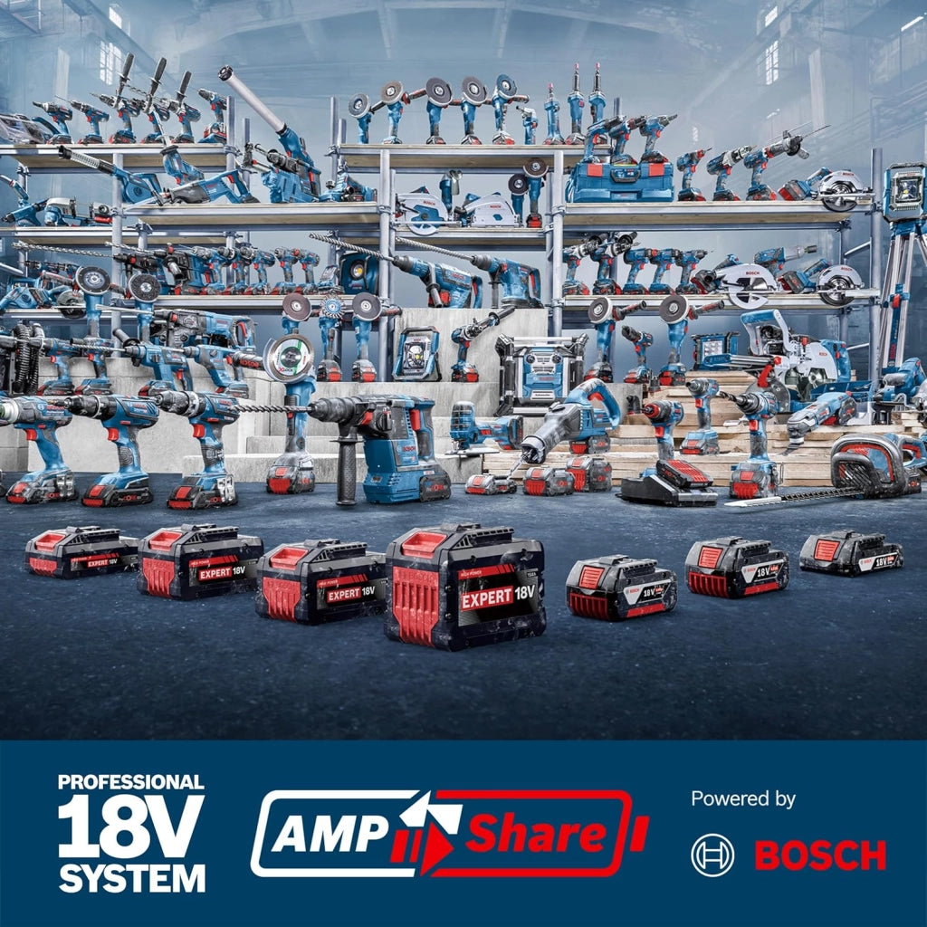 Bosch PRO 18V System Combo Kit: GSB 18V-65, GBH 18V-22, GWS 18V-11, 3 batterie GBA 5.0Ah, GAL 12V/18V-80, M-BAG