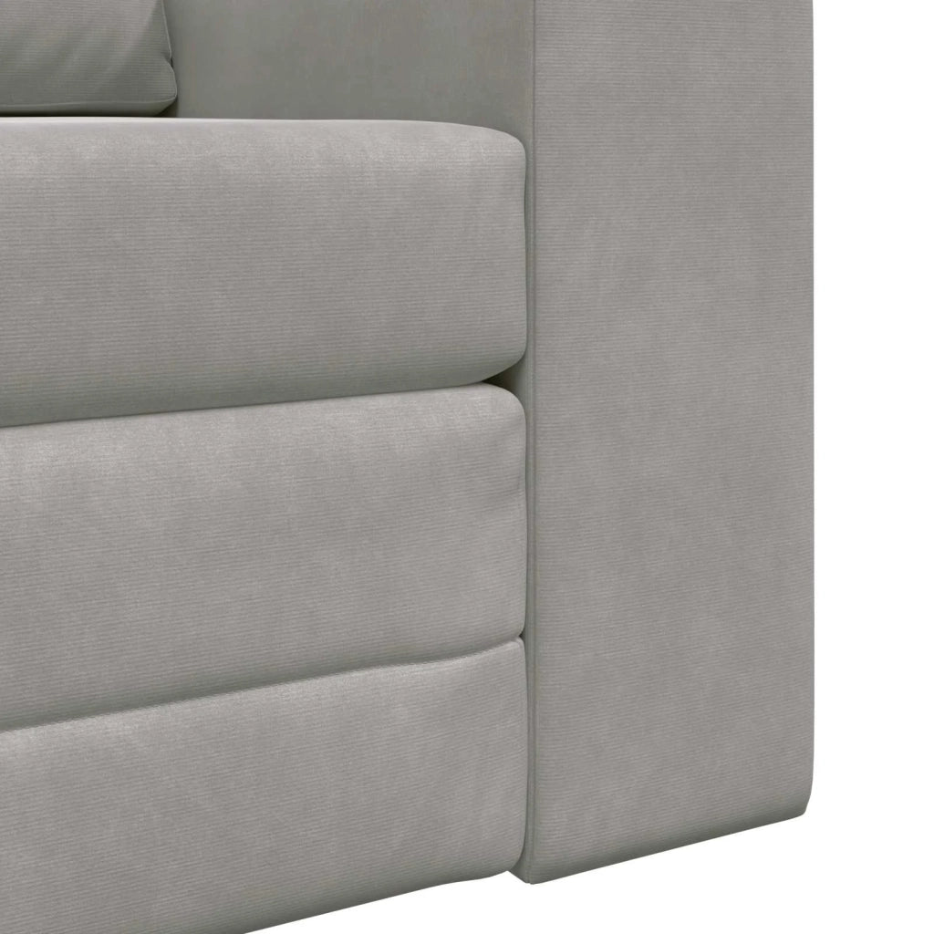 Divano letto | Sof¨¤ letto | Letto singolo Grigio chiaro 98 x 71 x 83 cm Velluto