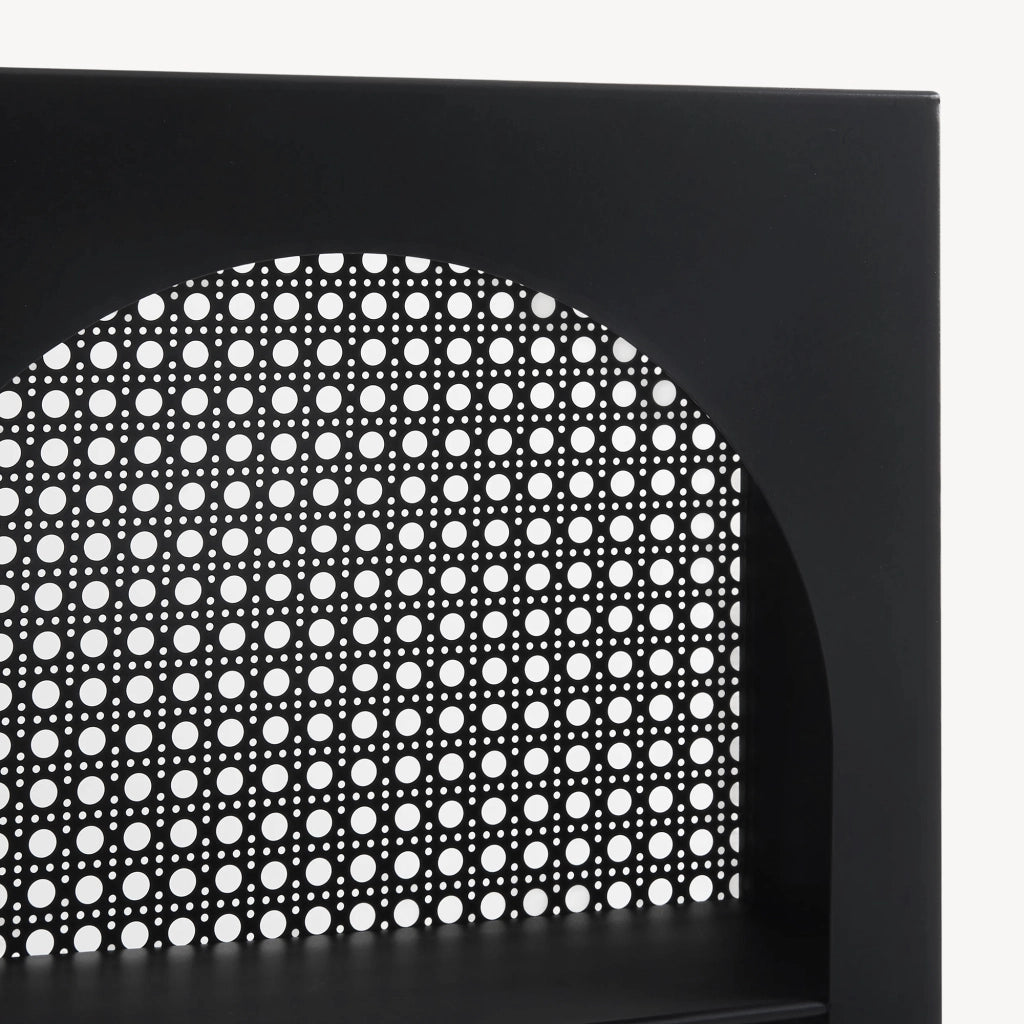 Scaffale da Parete Jäller Design Arcuato 40x30x13 cm Nero [en.casa]