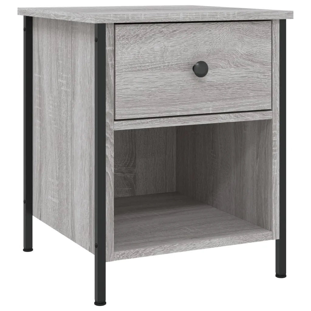 Comodino | Armadio da Notte | Mobiletto da notte Grigio Sonoma 40x42x50 cm in Legno Multistrato