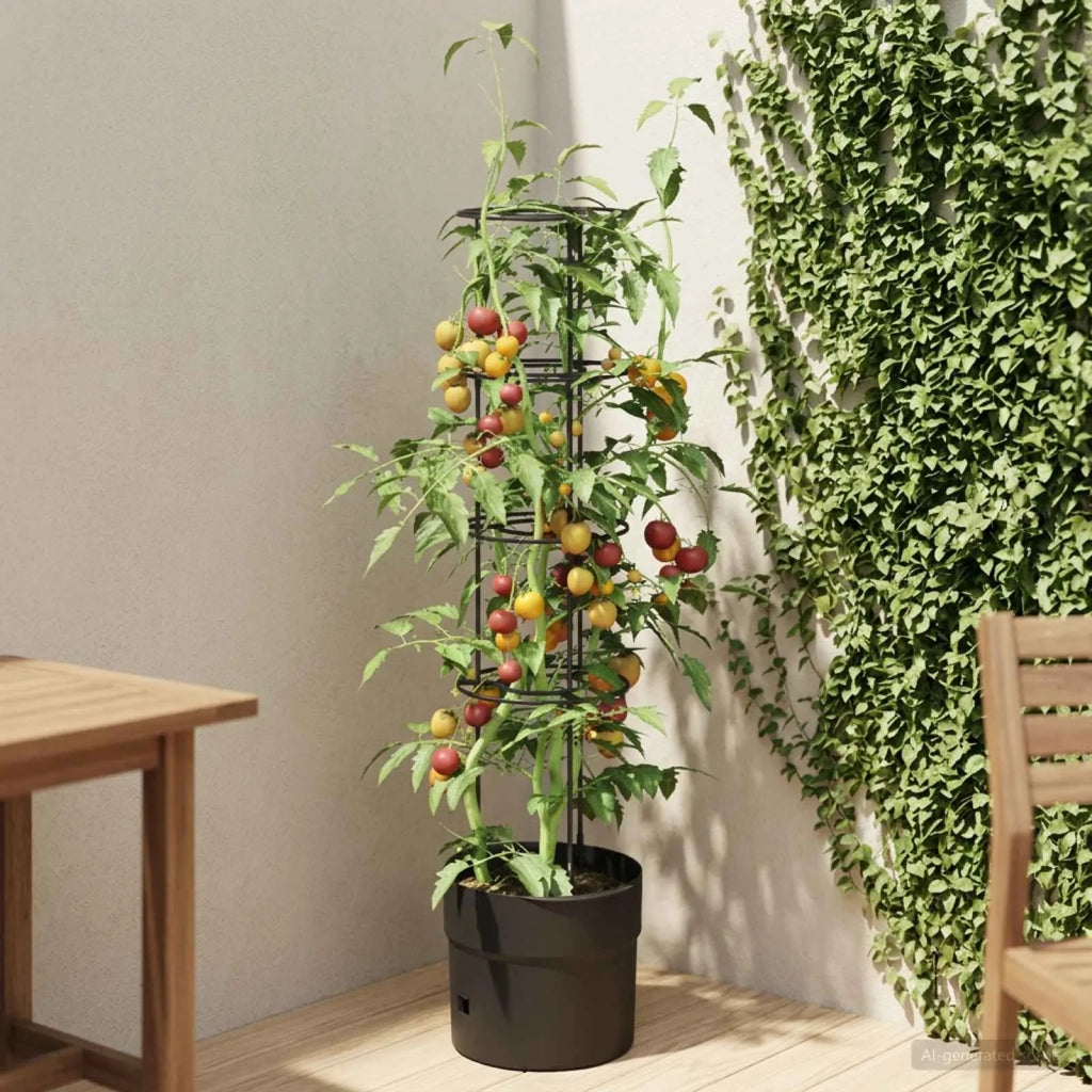 Coltivatore di pomodori Nero Ø 32 x 127 cm PP 42033416