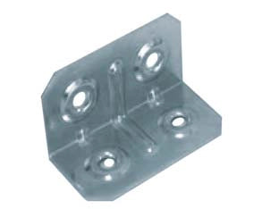 PIASTRA DI GIUNZIONE QUADRA PIEGATA 4 FORI- - mm.20x20 spessore mm.1 - 100 pezzi