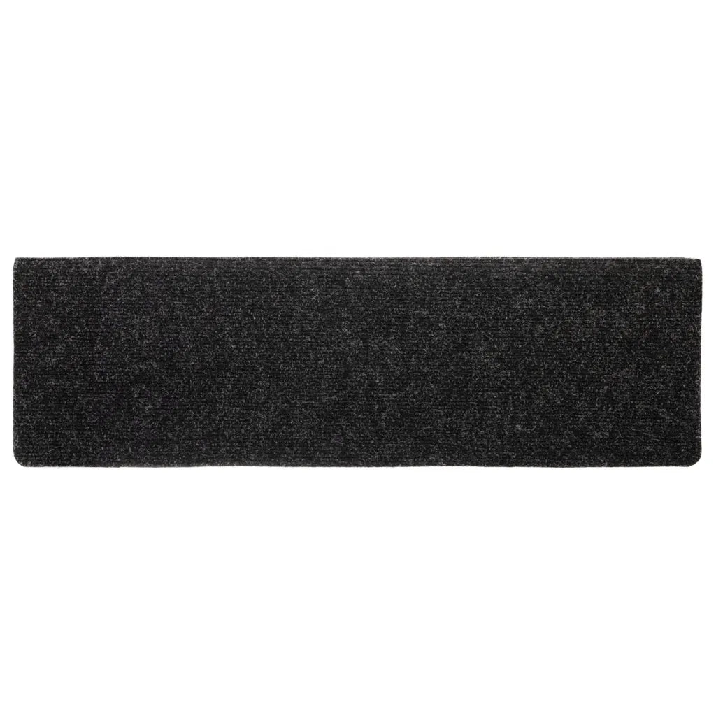 Tappetini per Scale Tessuto Agugliato 5 pz 65x25 cm Neri cod mxl 73586