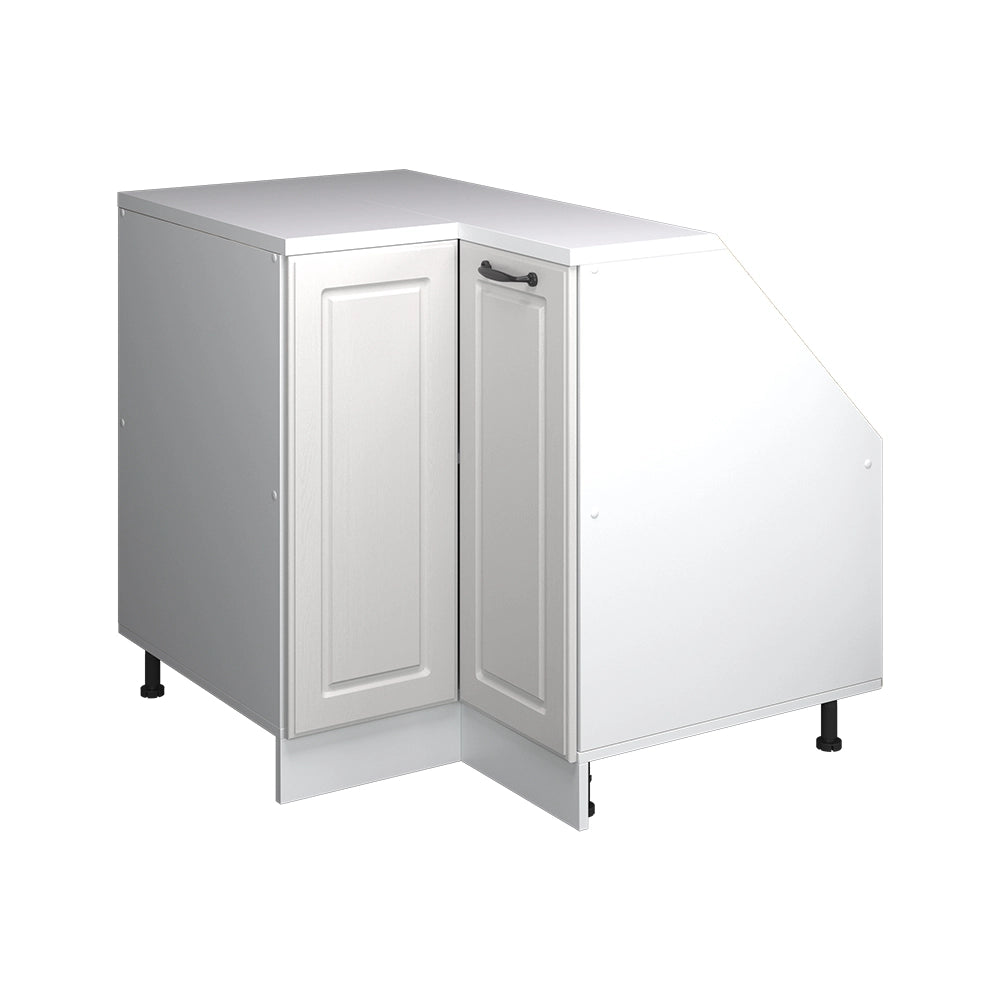 Mobile sottotetto Mobile angolare Rion Bianco rustico/Bianco 75.6 x 83.8 cm con 1 porta, carcassa dell’armadio profondità 60 cm Vicco