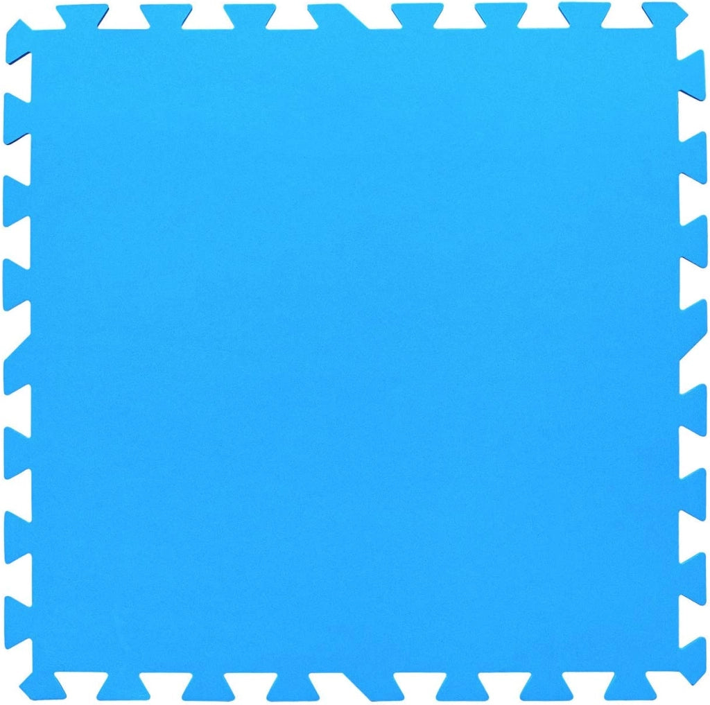 Bestway 58220 protezione per il fondo della piscina, colore blu,tappetino confezione da 9 pezzi di 50 x 50 cm