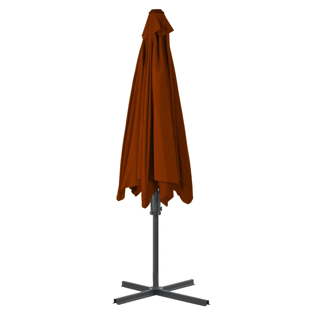 Ombrellone da Giardino con Palo in Acciaio Terracotta 300x230cm 312519