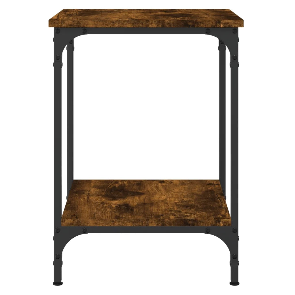 Tavolino da Salotto Rovere Fumo 40x40x55 cm Legno Multistrato 832825