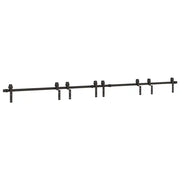Kit di Binari per Porte Scorrevoli 366 cm Acciaio Nero CFW1419320