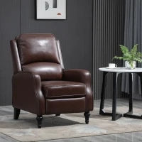 Poltrona Relax Reclinabile 90° e 150° Manuale per TV, Soggiorno, Camera, Design Moderno in Pelle 73x86x104cm