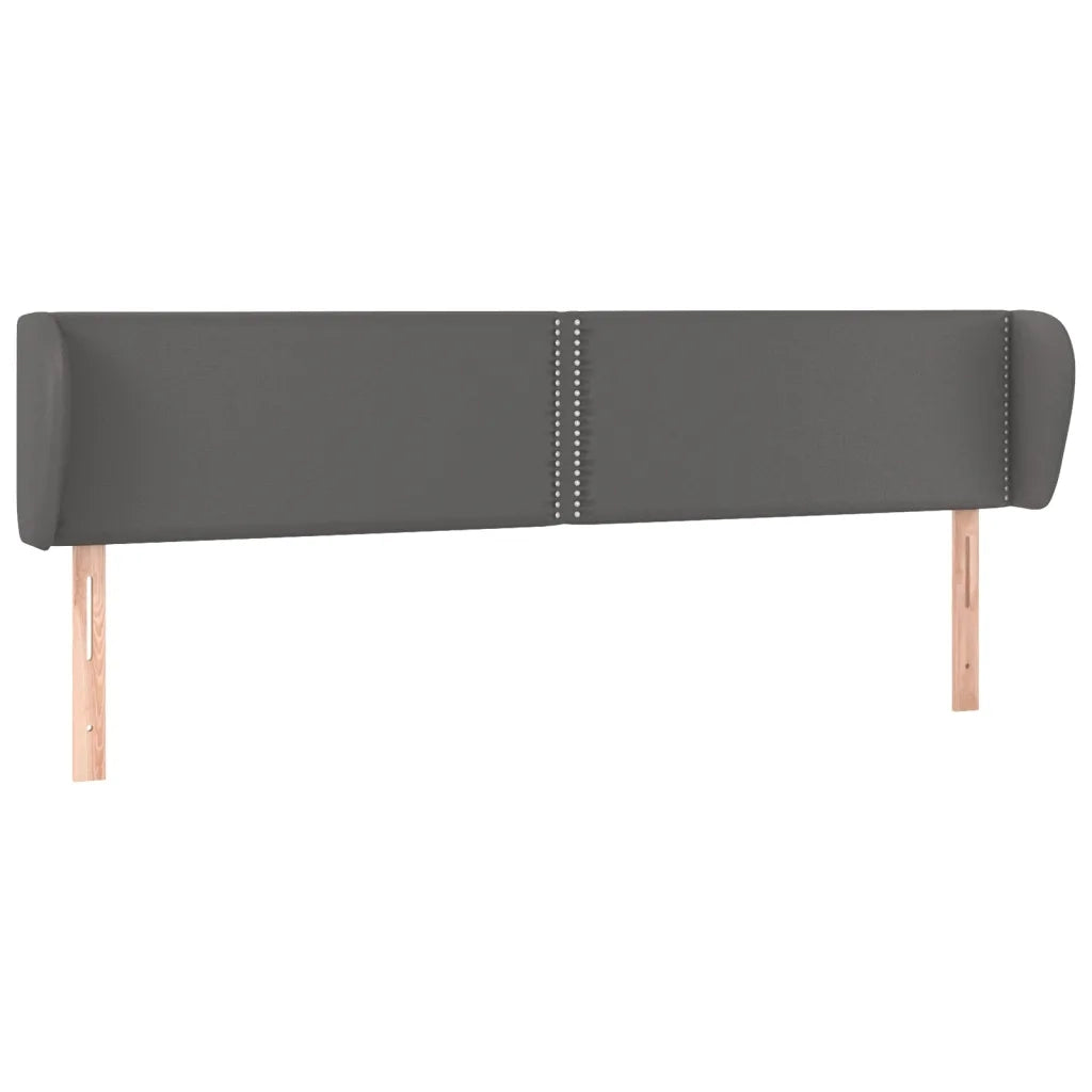 Testiera ad Orecchio Grigio 203x23x78/88 cm in Similpelle