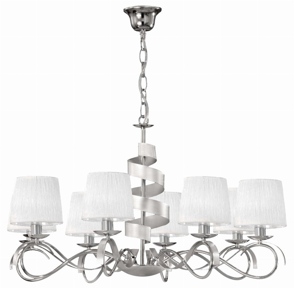 Lampadario Candellux Denis 38-23452 cromato bianco 8xE14