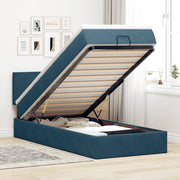 Struttura Letto Pouf con Materasso 90x200 cm in Velluto