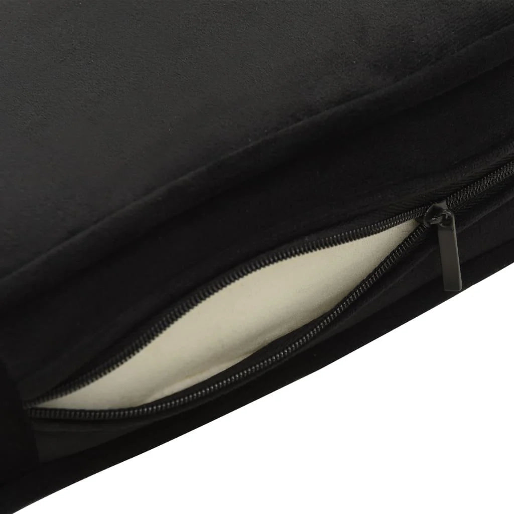 Divano per cani nero 60 cm in peluche e sintetico nero 02_0000197