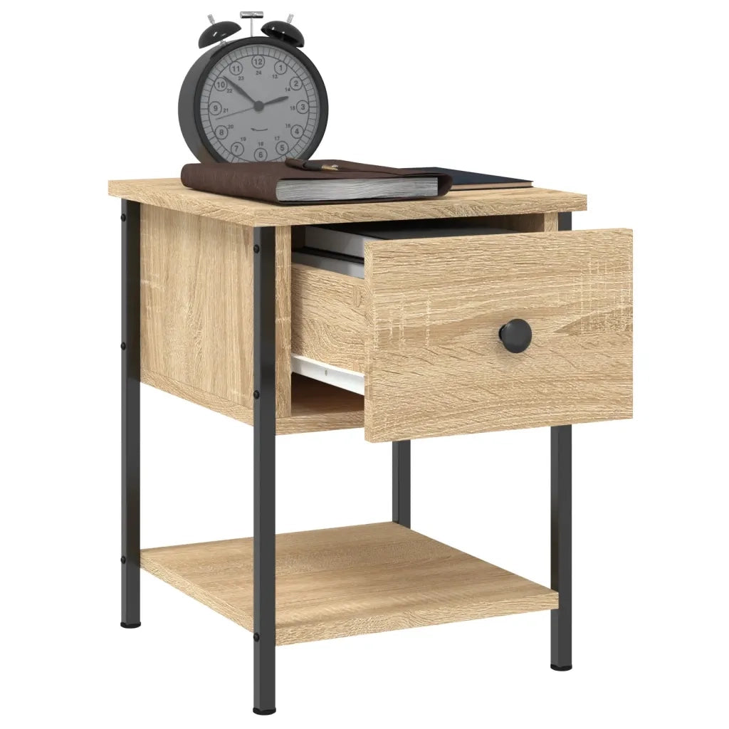 Comodini 2 pz Rovere Sonoma 34x35,5x45 cm in Legno Multistrato 825856