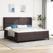 Letto a molletti  con materasso in marrone scuro, 200x200 cm in tessuto