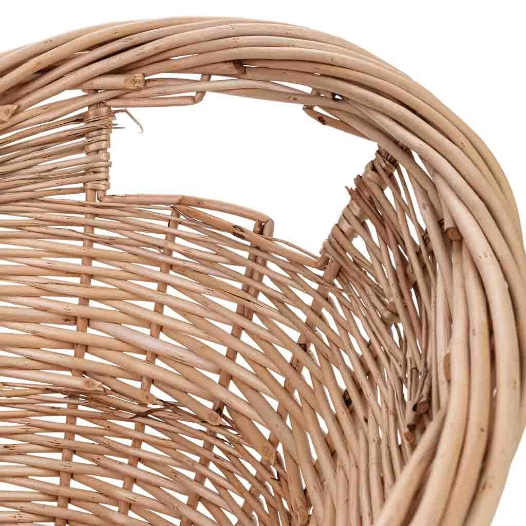Cestino in vimini marrone 56x46x28h cm