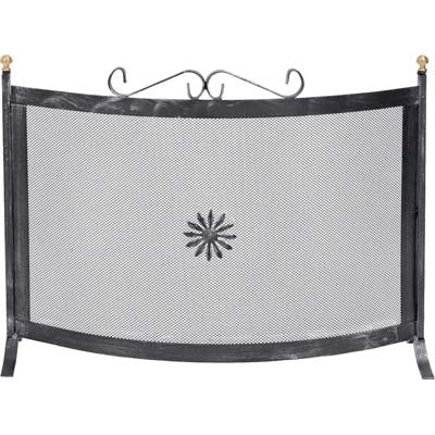 PARASCINTILLE CAMINO CURVO  FERRO BATTUTO + POMI OTTONE CM 60X50