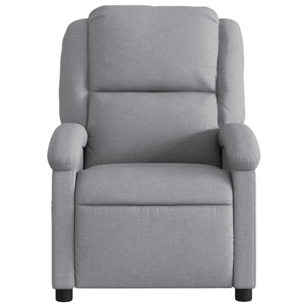 Divano Sedia-Poltrona Reclinabile in Tessuto Grigio Chiaro 618297