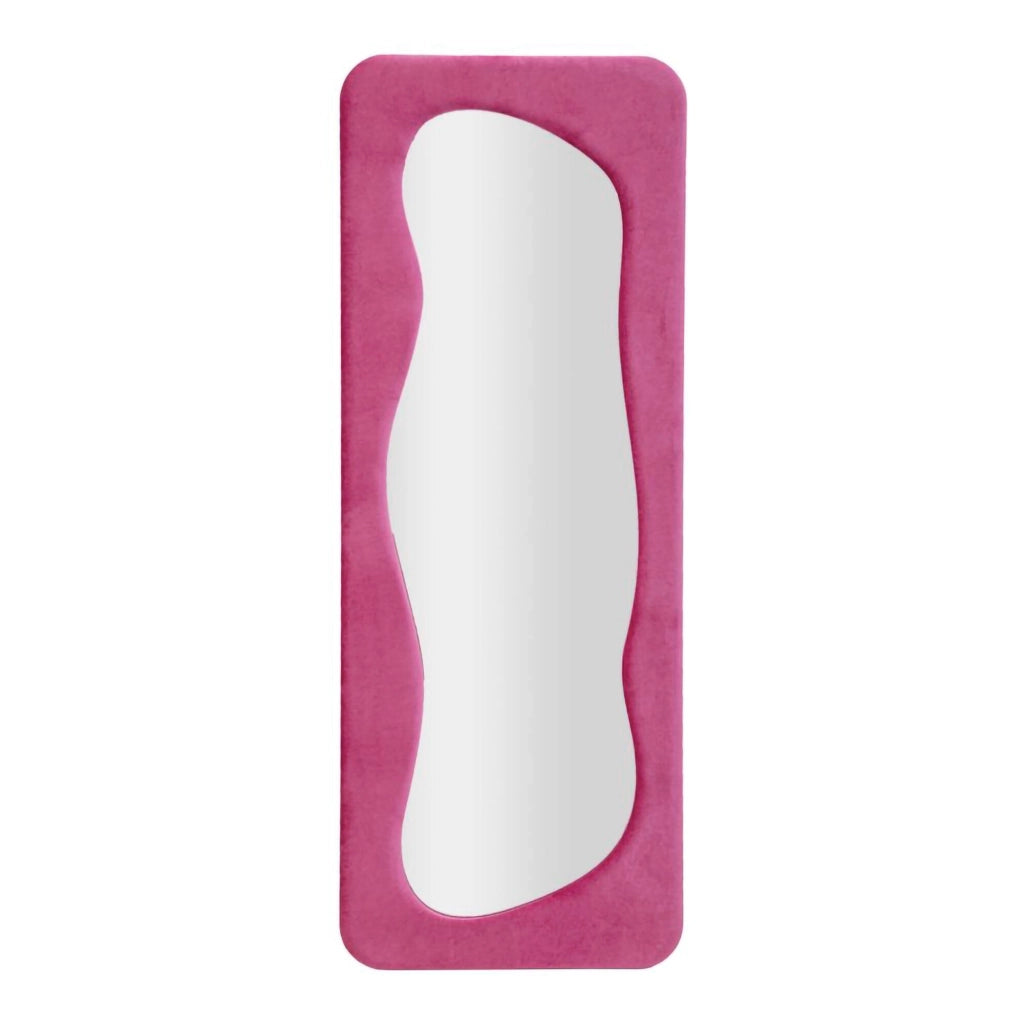 Specchio Casciago, Specchiera, Articolo d'arredo a muro, Decorazione con specchio, 40x4 h160 cm, Fucsia