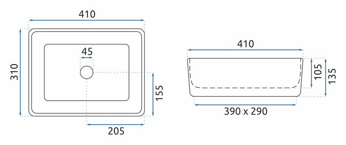 Lavabo Da Appoggio Rea Anita Mini