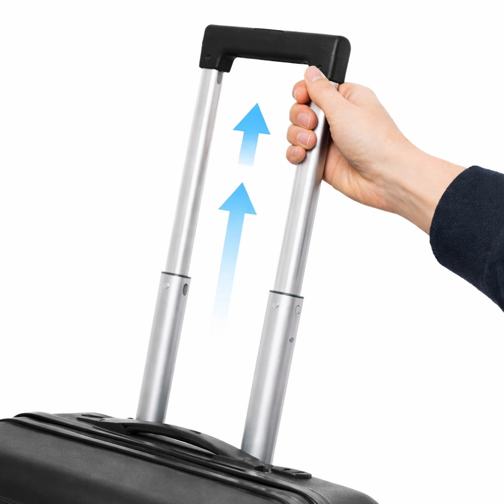 Set 3+1 Valigie Rigide e Beauty Case da Viaggiocon Maniglia Telescopica Nero