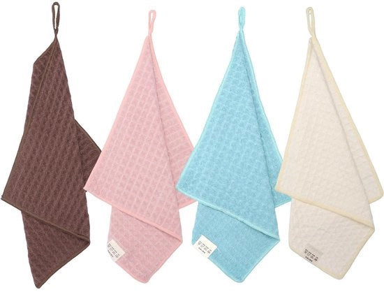 Set di 4 microvegli per cucina in struttura a wafel - 30 x 30 cm - Prodotti riutilizzabili