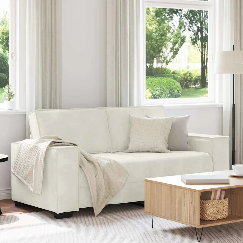 Divano a 2 Posti-Sofa 2 Posti crema 140 cm in Velluto 286325