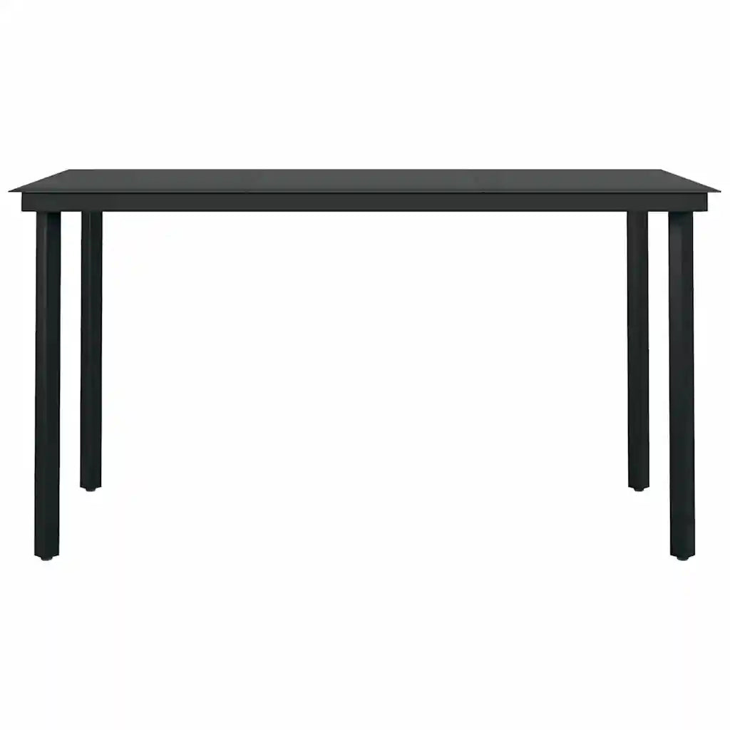 Set da Pranzo da Giardino 5pz con Cuscini Polyrattan Vetro
