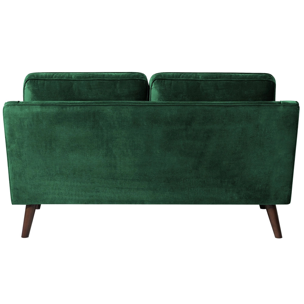 Divano Verde 2 Posti Gambe In Legno Velluto Classico e moderno