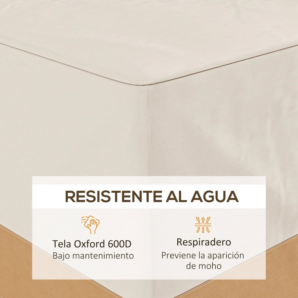 Copertura per Mobili da Giardino ¨C zephmum ¨C Tessuto Oxford 600D Impermeabile 275x208x78 Beige