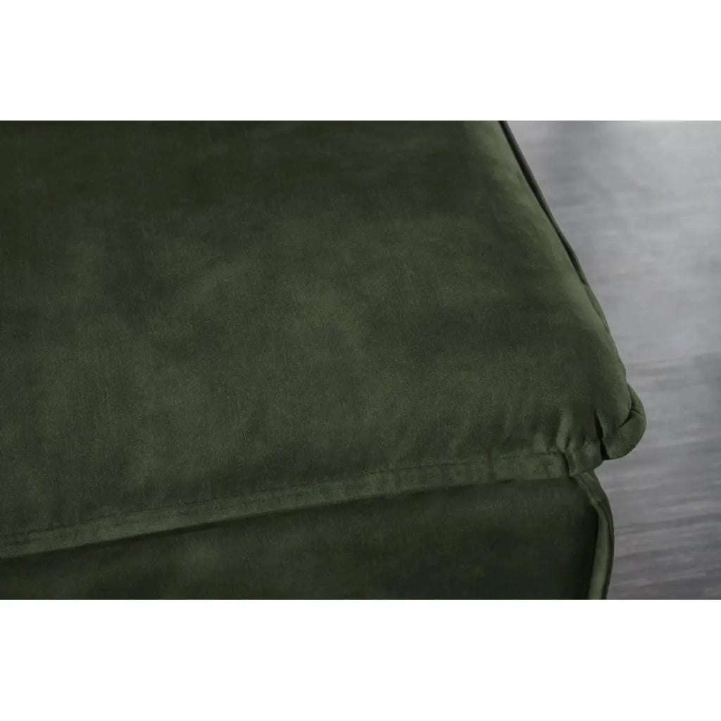 Pouf KALIA – Verde scuro – Velluto – Stile contemporaneo