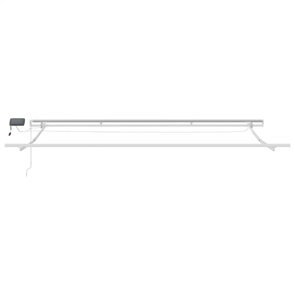Tenda da Sole Retrattile Manuale con LED Antracite e Bianco 3215786