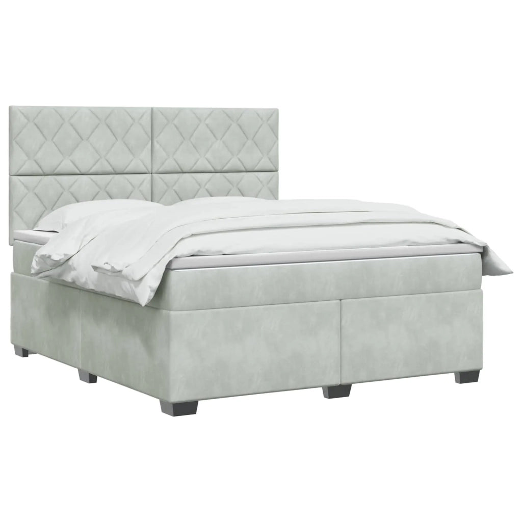 Letto box spring con materasso Grigio Chiaro 140 x 200 cm 3453662