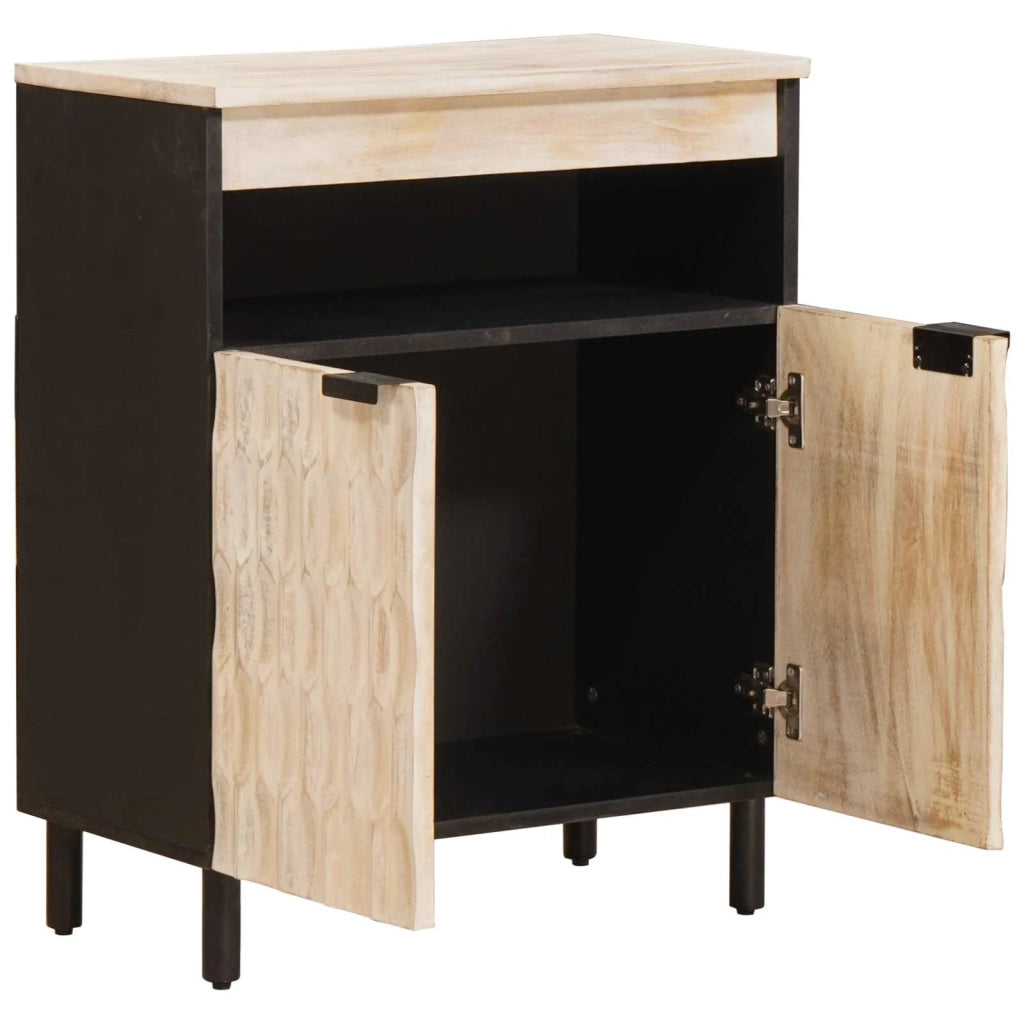 Credenza con porta Finitura Bianco Lavato 60 x 33 x 75 cm