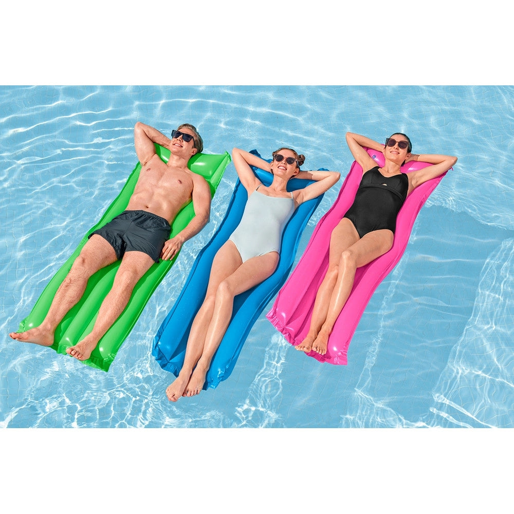 Trade Shop - Materassino Materasso Gonfiabile Singolo Per Mare Piscina Sdraio 183x69 Lettino 44007 -