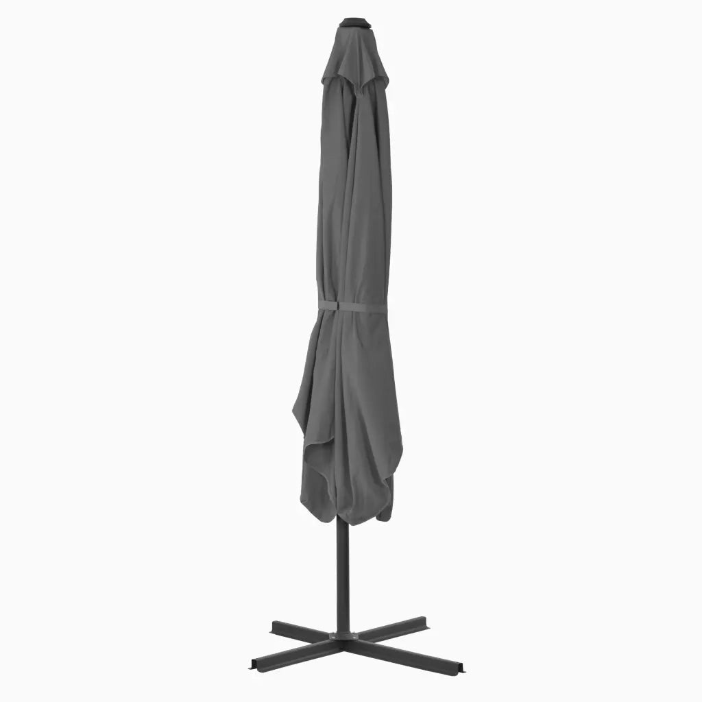 Ombrellone da Esterni-Ombrello da giardino con Palo in Acciaio 250x250cm Antracite