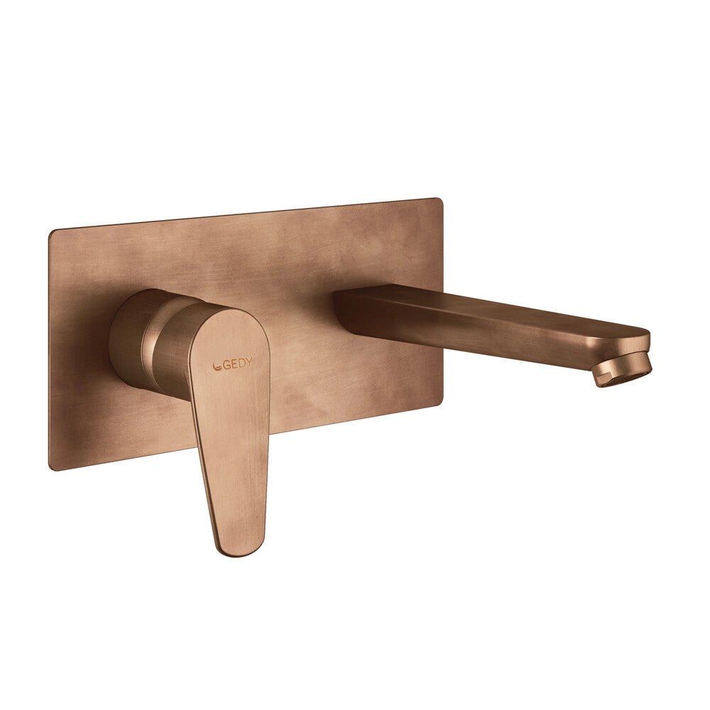 Miscelatore lavabo da incasso oro rosa Como di Gedy