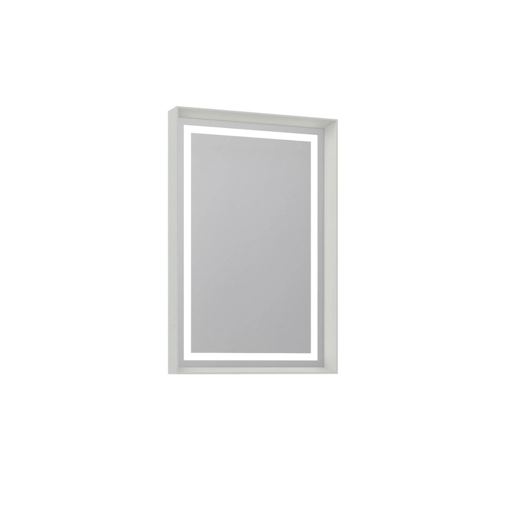 Specchio decorativo in legno "Craft 60 x 90 v2" - 60 x 10 x 90 cm - Cashmere opaco