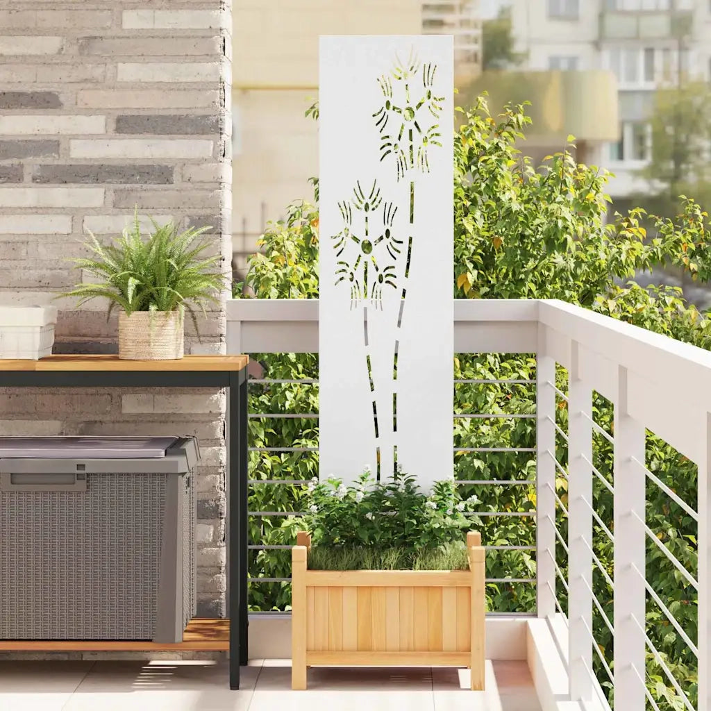 vidaXL Pannello Decorativo da Giardino Altro Bianco 32 x 140 cm