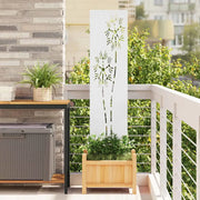 vidaXL Pannello Decorativo da Giardino Altro Bianco 32 x 140 cm