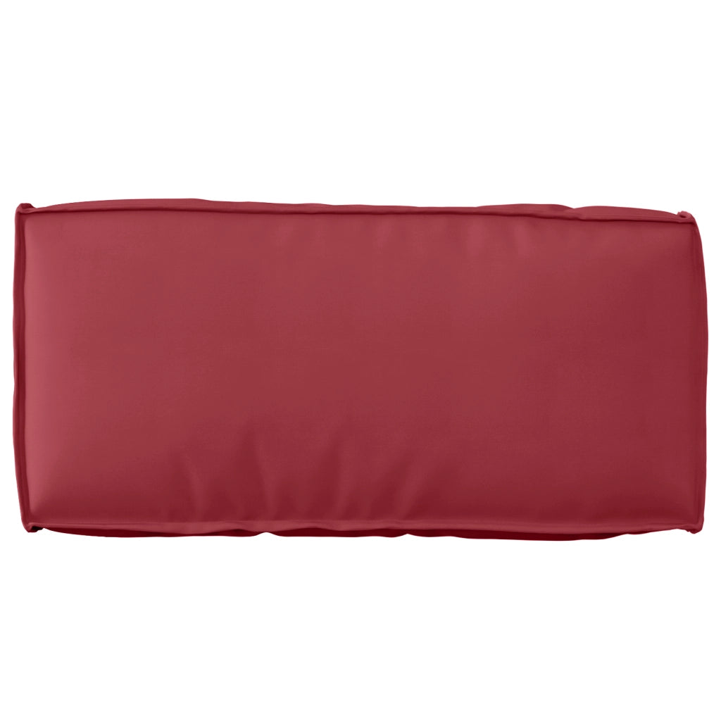 Cuscino per pallet per schienale rosso borgogna 80x40x12 cm tessuto Oxford