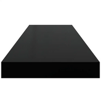 Scaffali a Parete 2 pz Nero Lucido 80x23,5x3,8 cm in MDF cod mxl 33364